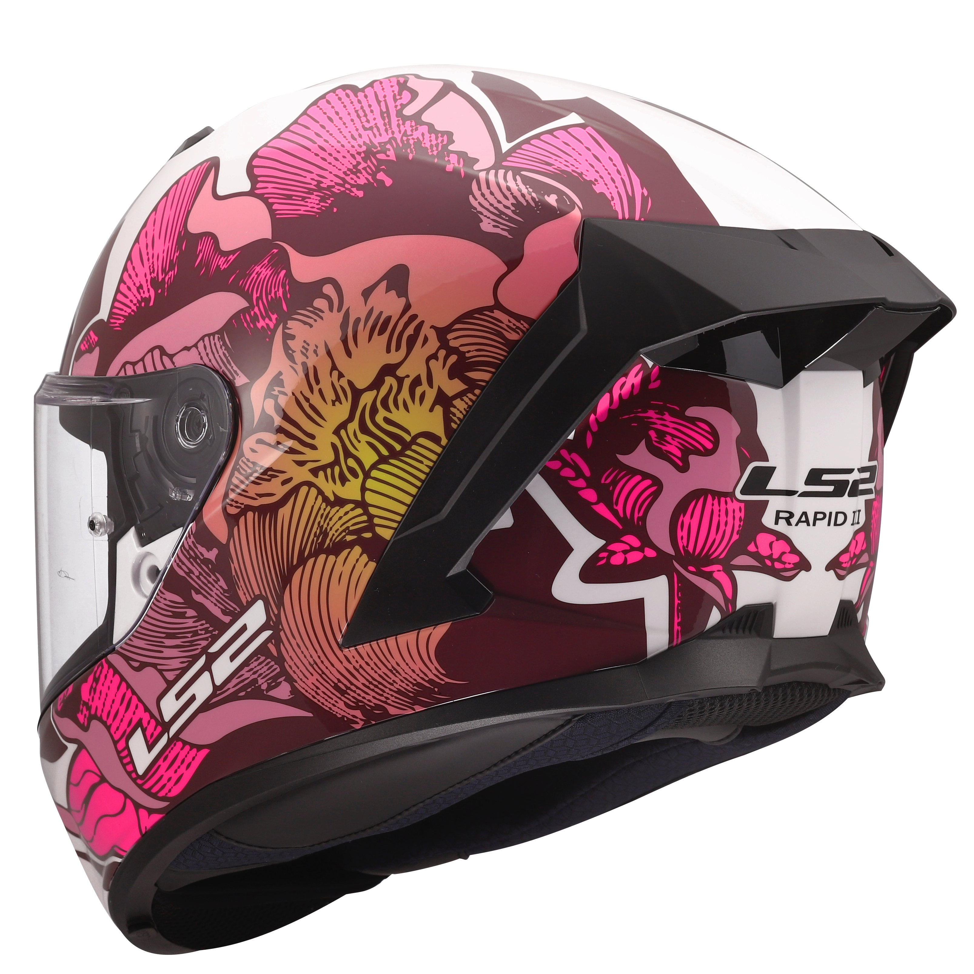 LS2 FF820 RAPID III POPPIES II WHITE PINK  168200402  (7)